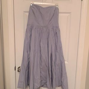 Jcrew strapless light blue cotton dress